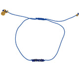 Bracelet tressé coloré et pierres - BLEU & LAPIS