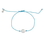Bracelet tressé coloré et médaille croix argent 925 -