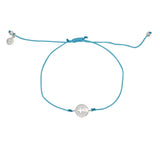 Bracelet tressé coloré et médaille croix argent 925 -