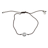Bracelet tressé coloré et médaille croix argent 925 -