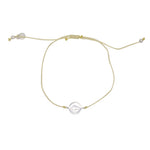 Bracelet tressé coloré et médaille croix argent 925 - BEIGE