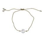 Bracelet tressé coloré et médaille croix argent 925 - KAKI