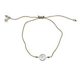 Bracelet tressé coloré et médaille croix argent 925 - KAKI