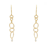 Boucles dorées anneaux et perle - PERLE DE CULTURE