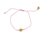 Bracelet tressé et goutte pierre - ROSE & PIERRE DE LUNE