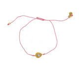 Bracelet tressé et goutte pierre - ROSE & PIERRE DE LUNE