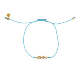 Bracelet tressé pierre et zircon - TURQUOISE - PIERRE DE