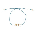 Bracelet tressé pierre et zircon - BLEU JEAN - LABRADORITE -