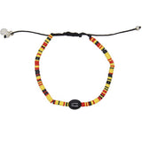 Bracelet disques en vinyle et onyx noire