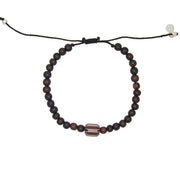 Bracelet perles bois et perle colorée
