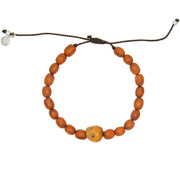 Bracelet perles bois et crâne