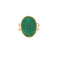 Bague dorée scarabée taillé dans la pierre - 50 / ONYX VERTE