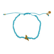 Bracelet tressé kaki dent de requin dorée