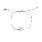 Bracelet tressé peace argent 925 - ROSE