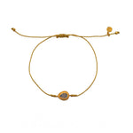 Bracelet tressé et goutte pierre