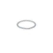 Bague anneau torsadé en argent 925 - Bagues