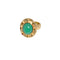 Bague dorée XXL pierre cabochon - 52 / ONYX VERTE &