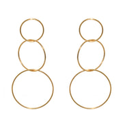 Boucles dorées anneaux - Boucles d’oreilles