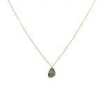 Collier or 18k et tourmaline noire