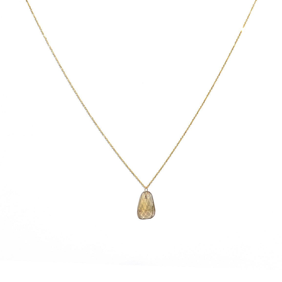 Collier or 18k et tourmaline