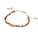 Bracelet cordon bois et crâne