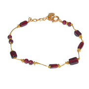 Bracelet doré grenat