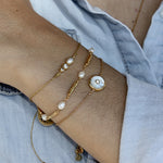 Bracelet tressé pierre et zircon