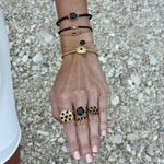 Bracelet tressé pierre et zircon