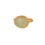 Bague dorée pierre cabochon ovale