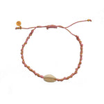 Bracelet cordon et cauri - ROSE