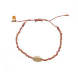 Bracelet cordon et cauri - ROSE