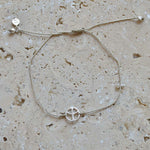 Bracelet tressé peace argent 925