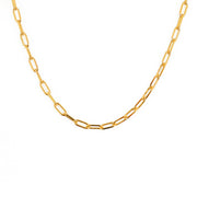Collier doré maille rectangle - 38CM