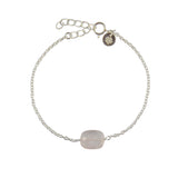 Bracelet en argent 925 et pierre rectangulaire facettée