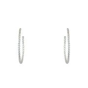Créoles torsadées argent 925 S M L - Boucles d’oreilles