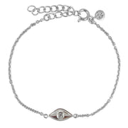 Bracelet argent 925 oeil et zircon