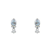 Boucles argent 925 goutte et pampilles - Boucles d’oreilles