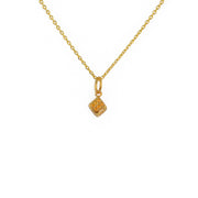 Collier doré et pendentif dé porte bonheur - Colliers