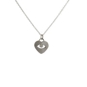Luckyteam bijoux femme argent 925 collier coeur et oeil