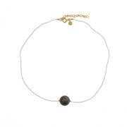 Collier fil fin et perle noire - Colliers