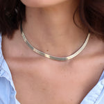 Collier argent maille miroir