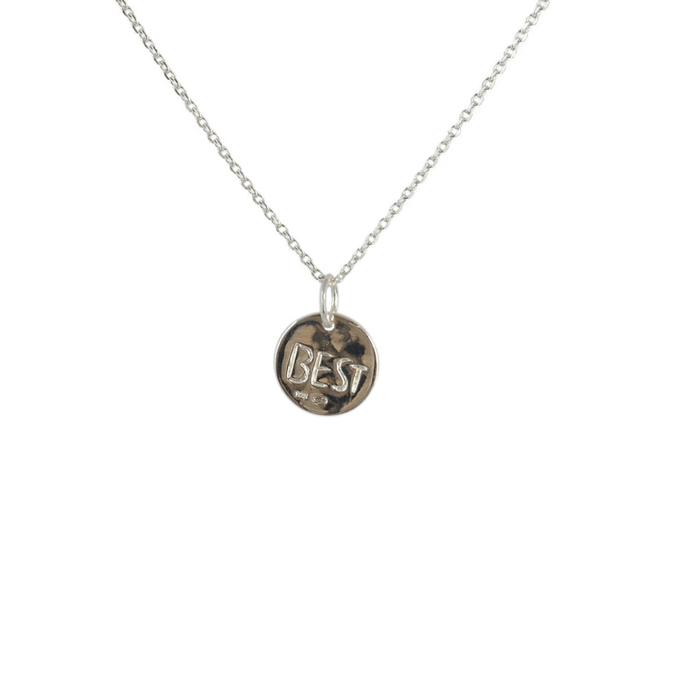Collier argent 925 médaille best maman - Colliers